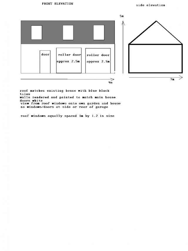 Proposed Front and side Elevation